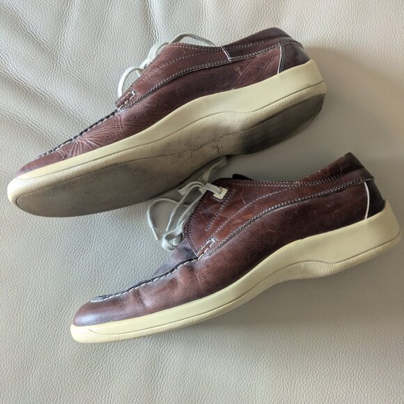 Bally Fiord Brown Leather lace up Loafers Oxfords - Picture 2 of 5